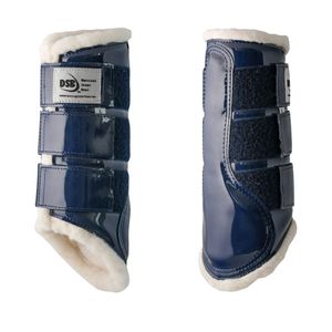 DSB Glossy Dressage Sport Boots - Navy/White