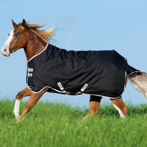 Amigo Stock Horse Rain Sheet - Black/Silver