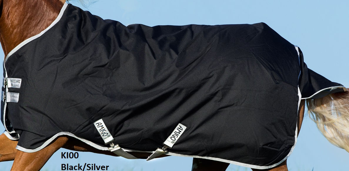 Amigo Stock Horse Rainsheet Black/Silver