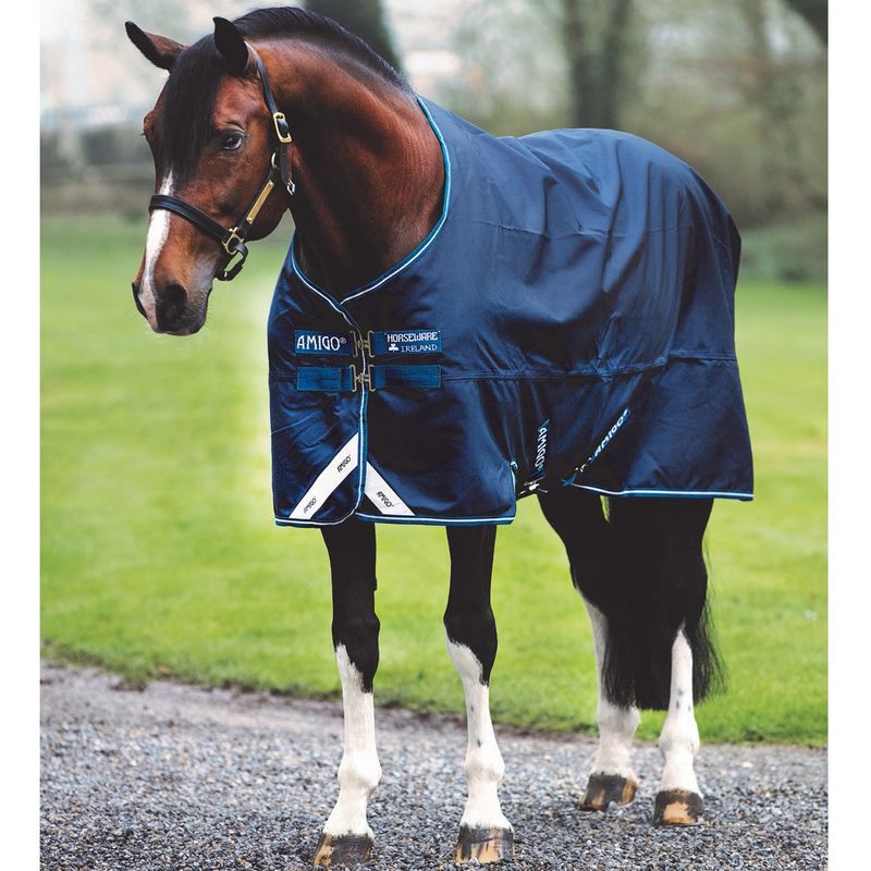 Amigo Bravo 12 Original 400g Turnout Blanket - Navy/Navy/White