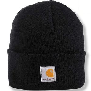 Carhartt Acrylic Knit Cuffed Beanie Caviar Black