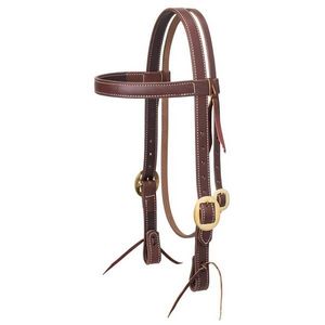 Weaver Working Tack Browband Headstall - 1" with Solid Brass