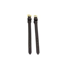 Rambo Micklem Bit Straps - Brown/Brass