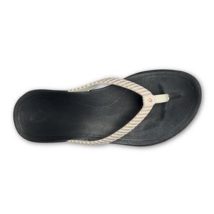 Olukai Women's Ho'Opio Women's Beach Sandals - Bone/Stripe