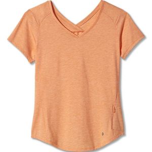 Royal Robbins Women's Round Trip Drirelease Short Sleeve Tee Cantaloupe Heather