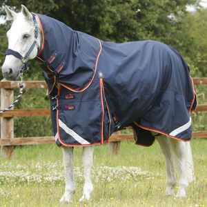 Premier Equine Buster Zero 0g with Neck Cover Rug- Navy