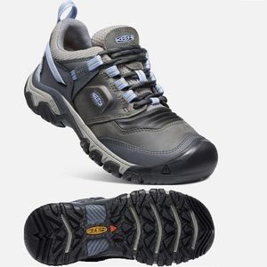 Keen Women's Ridge Flex Waterproof Hiking Shoes  Steel Grey/Hydrangea