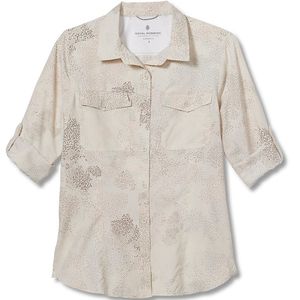 Royal Robbins Women's Expedition Print 3/4 Sleeve Shirt - Crème