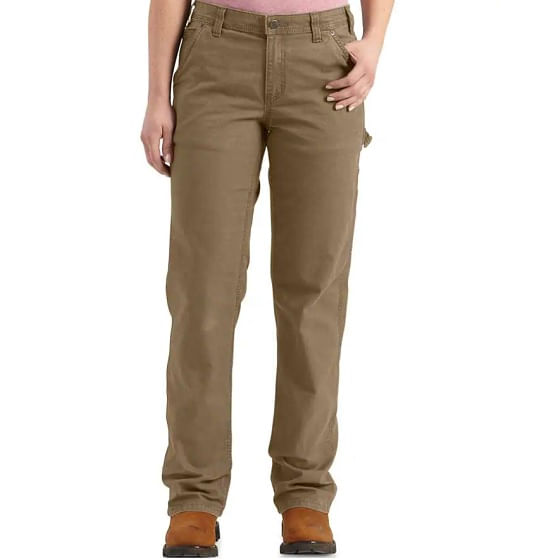 Carhartt Rugged Flex Relaxed Fit Womens Pants 6 Canvas DBl-Front Brown  105999-W