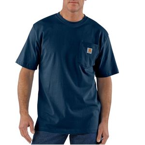 Carhartt Men's Workwear Heavyweight Pocket Short Sleeve T-Shirt - Navy