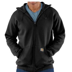 Carhartt Men's  Midweight Hooded Zip Front Sweater- Black