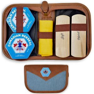 Canadian Beeseal Leather and Wood Conditioner – Shoe Shine Travel Kit with 2 pack 75g/2oz