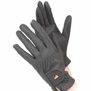 Shires Aubrion PU Riding Gloves - Black