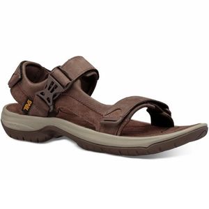 Teva Men's Tanway Leather Sandal - Chocolate Brown