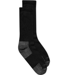 Carhartt Men's All Season Cotton Crew Socks (3 Pack) - Black
