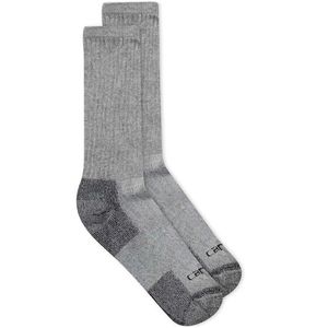 Carhartt Men's All Season Cotton Crew Socks (3 Pack) - Gray