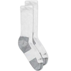 Carhartt Men's All Season Cotton Crew Socks (3 Pack) - White