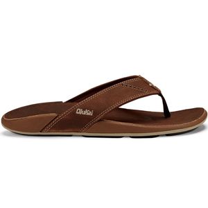 Olukai Men's 'Nui Leather Beach Sandals - Rum