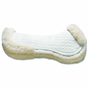 Mattes PM Dressage Halfpad with Sheepskin - White