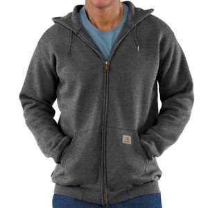 Carhartt Hooded Zip Front Sweateshirt- Carbon Heather