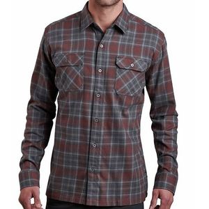 Kuhl Men's Dillingr Flannel Long Sleeve Shirt - Lava Rock