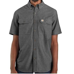 Carhartt Original Fit Short Sleeve Shirt-Black Chambray
