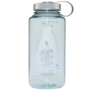 Nalgene  32oz Wide Mouth Water Bottle with Apple Saddlery Logo - Seafoam/Platinum Lid/White Logo