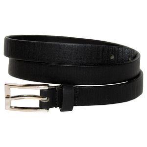 Keldon Embossed Design Narrow Belt - Black