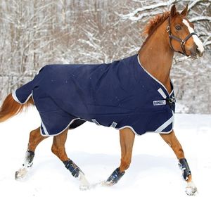 New Rambo Original 200g Turnout Blanket with Leg Arches - Navy/Silver