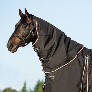 Rambo Optimo Rain Sheet Hood -  Black/Orange/Black