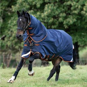 Rambo Supreme 50g 1680D Turnout Blanket  - Navy/Orange/Tan/Brown