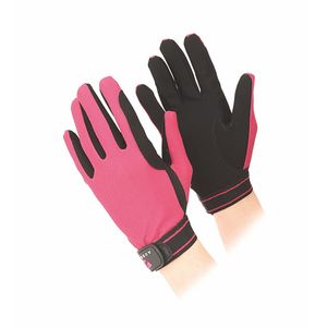 Shires Aubrion Kids Mesh Gloves - Raspberry