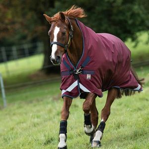 Rambo Wug 200g Turnout  Blanket -  Burgundy/Teal/Navy