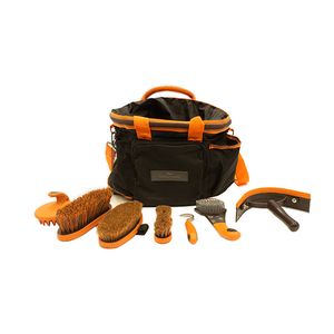Grooming Bags – Rambo Newmarket Grooming Kit - Black/Orange/Tan