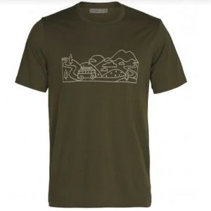 Icebreaker Men's Tech Lite II Short Sleeve Combi Ski Trip Tee - Loden