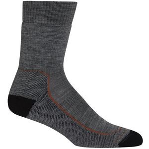 Icebreaker Women's Merino Hike+ Medium Crew Socks - Gritstone Heather/Black