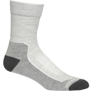 Icebreaker Women's Merino Hike + Light Crew Socks - Blizzard Heather