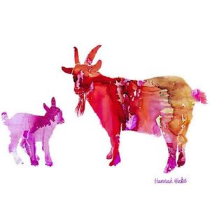 Hannah Hicks Art Cards - Goats