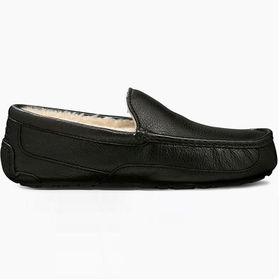 Ugg Men's Ascot Leather Slipper - Black