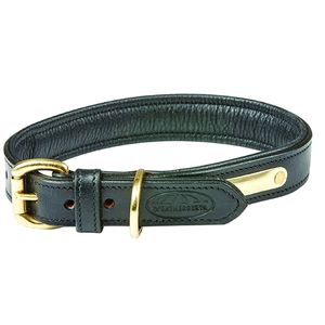 WeatherBeeta Padded Leather Dog Collar - Black