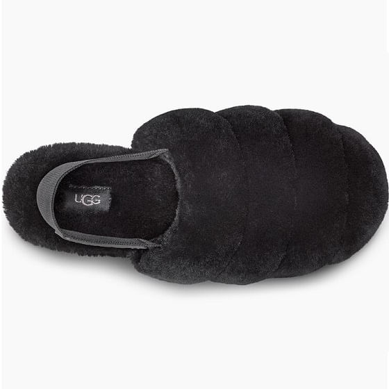 Ugg W Super Fluff Slipper Black Black