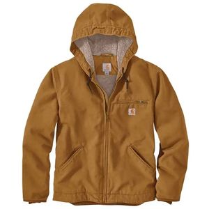 Carhartt Men's Washed Duck Sherpa Lined Jacket - Carhartt Brown