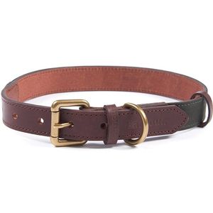 Barbour Wax/Leather Dog Collar - Olive