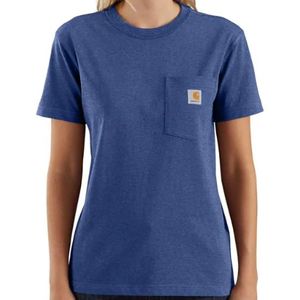 Carhartt Women's Loose Fit Heavyweight Short-Sleeve Pocket T-Shirt - Scout Blue Heather