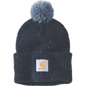 Carhartt Women's Pom-Pom Knit Beanie - Navy Nep