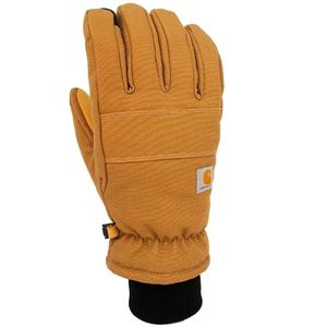 Carhartt Men's Insulated Duck/Synthetic Leather Knit Cuff Glove - Brown