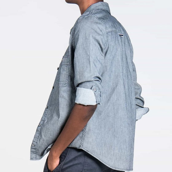 Dovetail-Given-Work-Shirt-Indigo-Stripe-side