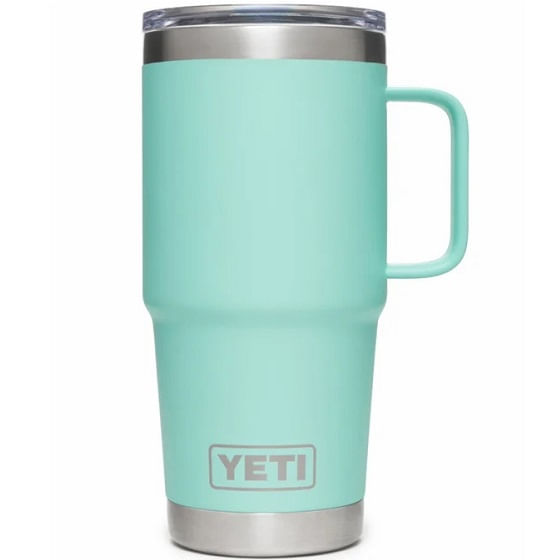 YETI Rambler 20 Oz Travel Mug With Handle and Strong Hold Lid Canopy Green