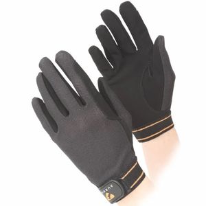 Aubrion Kid's Mesh Riding Gloves - Black