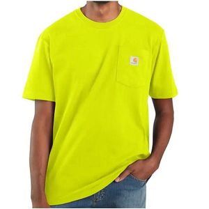 Carhartt Men's Loose Fit Heavyweight Pocket Short Sleeve T-Shirt - Brite Lime